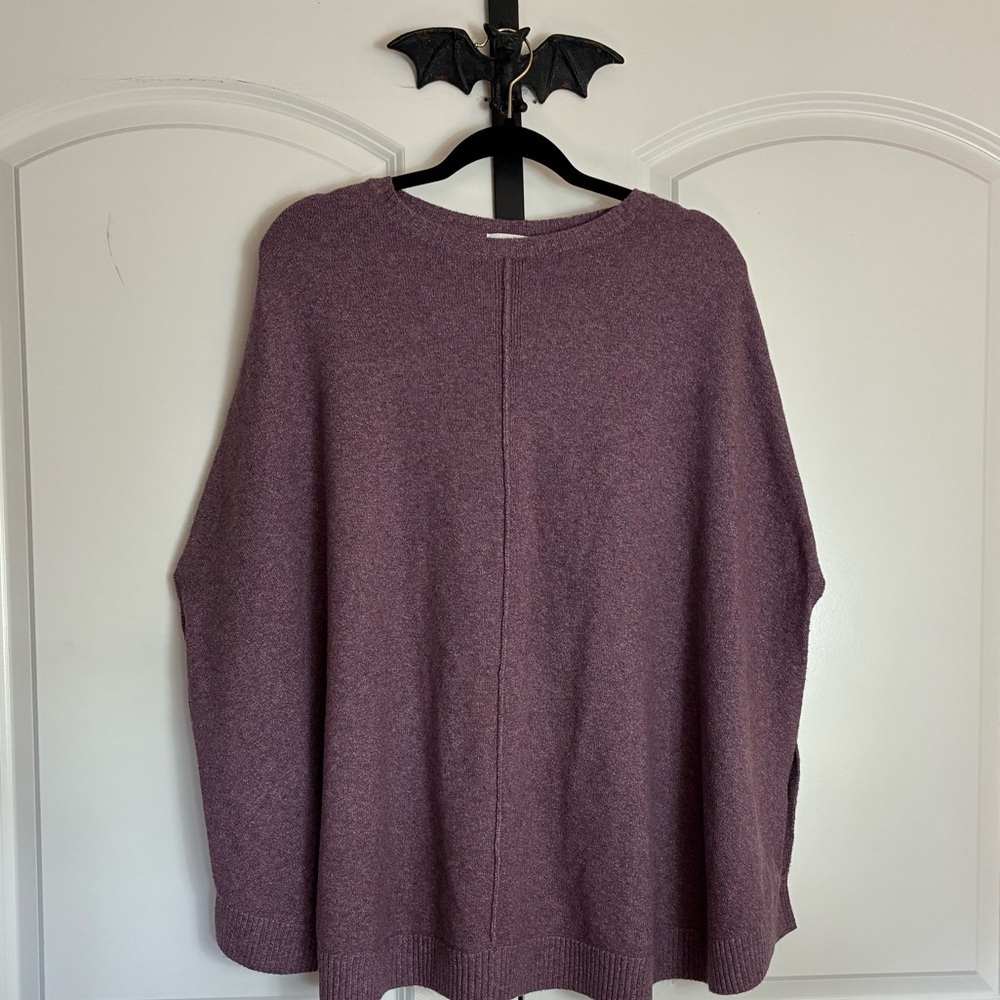 J.jill Dusty Mauve Color Sweater Poncho Soft, Flattering, Elegant Size OS - Picture 3 of 7